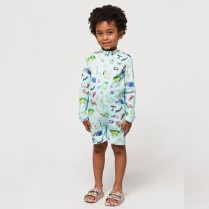Bobo Choses Funny Insects overalls One-piece Rashguard Swimsuit Blue 18 Months
